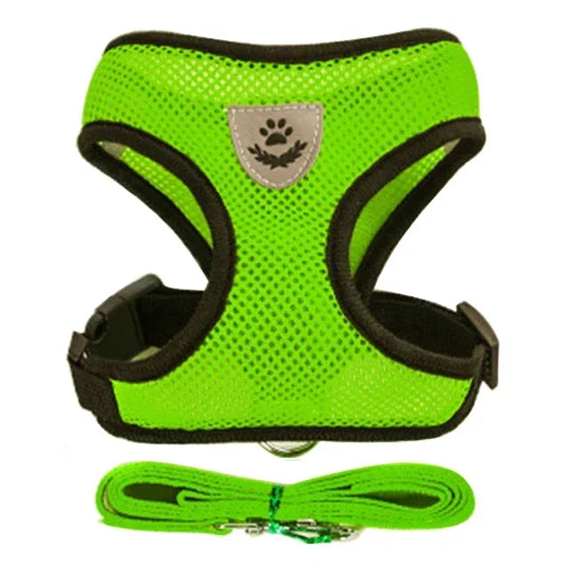 Adjustable Mesh Cat Harness with Lead Leash – Small Medium Dogs & Kittens