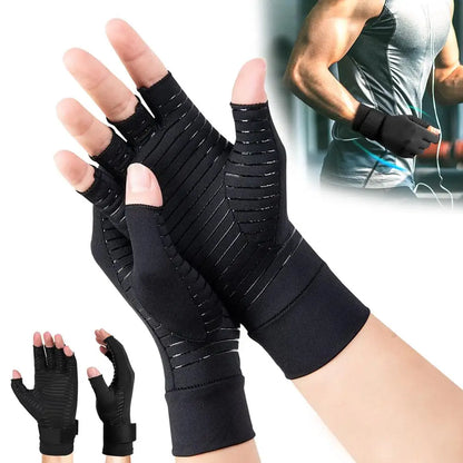 Outdoor Half Finger Pressure Gloves - Arthritis Joint Care for Men & Women