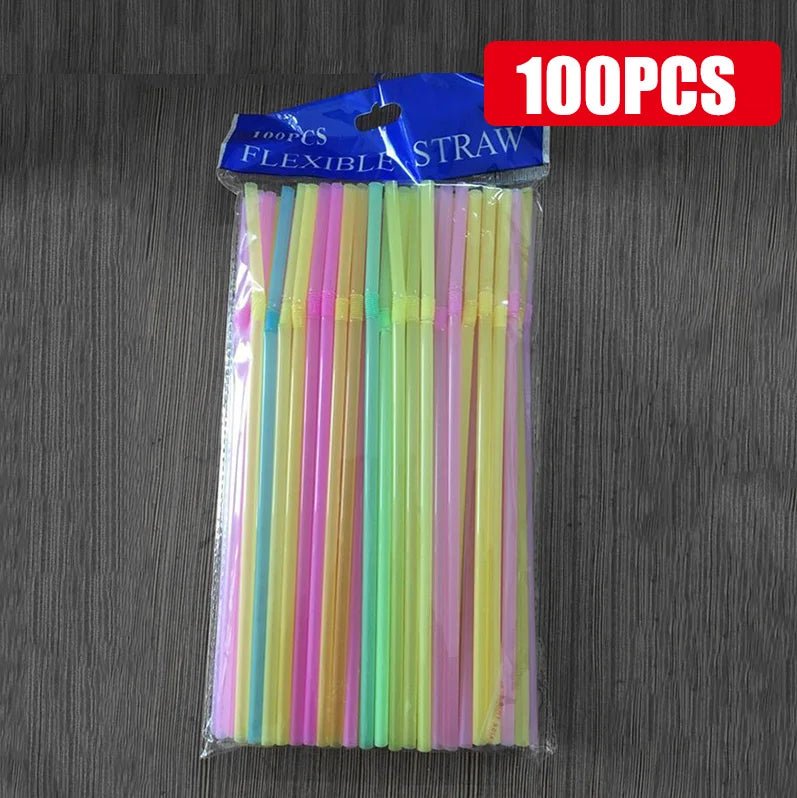 Colorful Flexible Drinking Straws – Wedding & Party Supplies