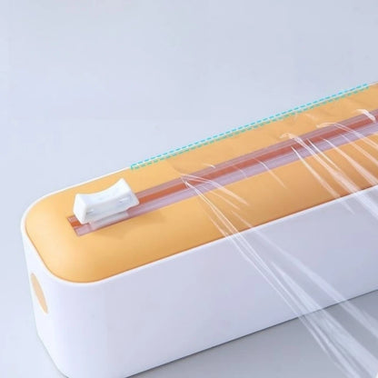 Plastic Wrap Dispenser with Cutter | Foil & Film Storage Holder