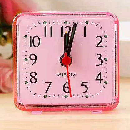 Compact Square Quartz Alarm Clock | Perfect for Kids & Travel