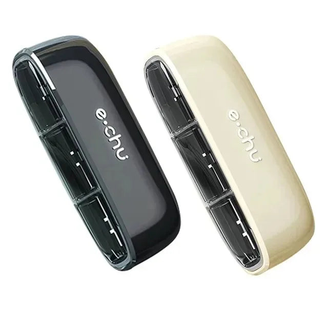 A Day Pill Box Portable Pill Organizer 3 Times Box Compartments Travel Pill Holder for Vitamins Medicines Small Pocket Medicine