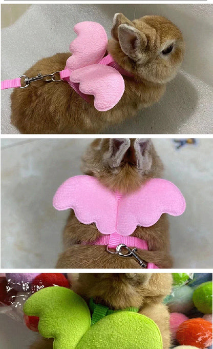 Cute Angel Wing Rabbit Harness | Adjustable & Personalized