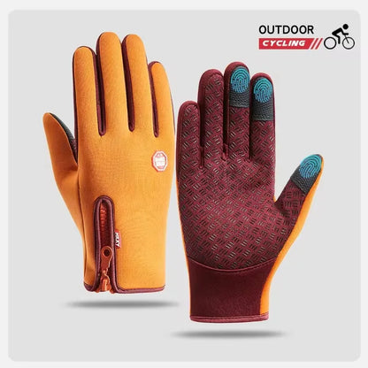 Men's Winter Cycling Gloves Touchscreen Waterproof Thermal Non-Slip