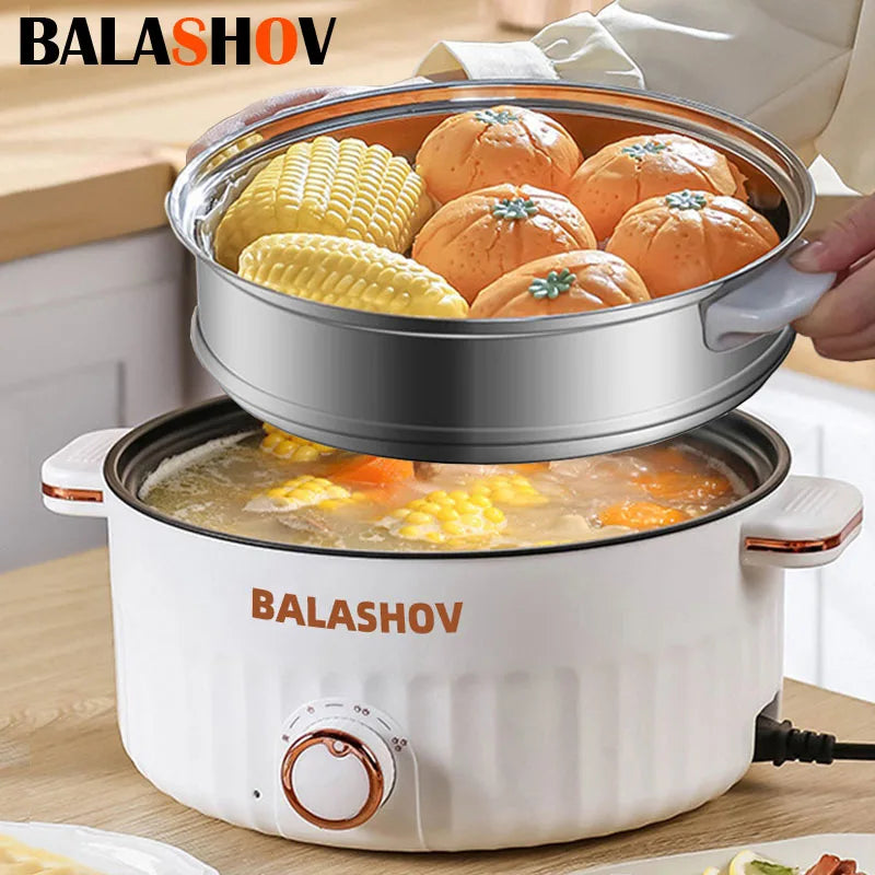 Mini Portable Electric Cooker – Double Layer Non-Stick Hot Pot