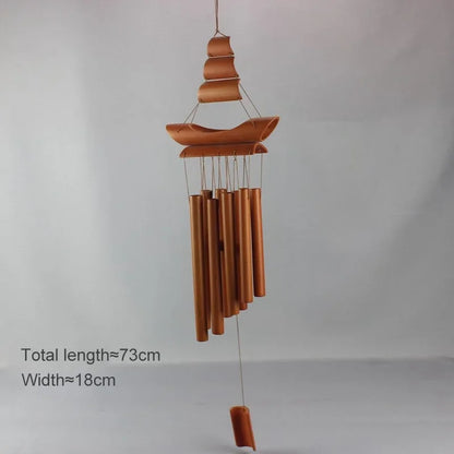 Handmade Tubes Bamboo Bell Natural Wind Chimes  Indoors Pendant Balcony Home Hotel Decor Outdoor Yard Garden Windchime Crafts