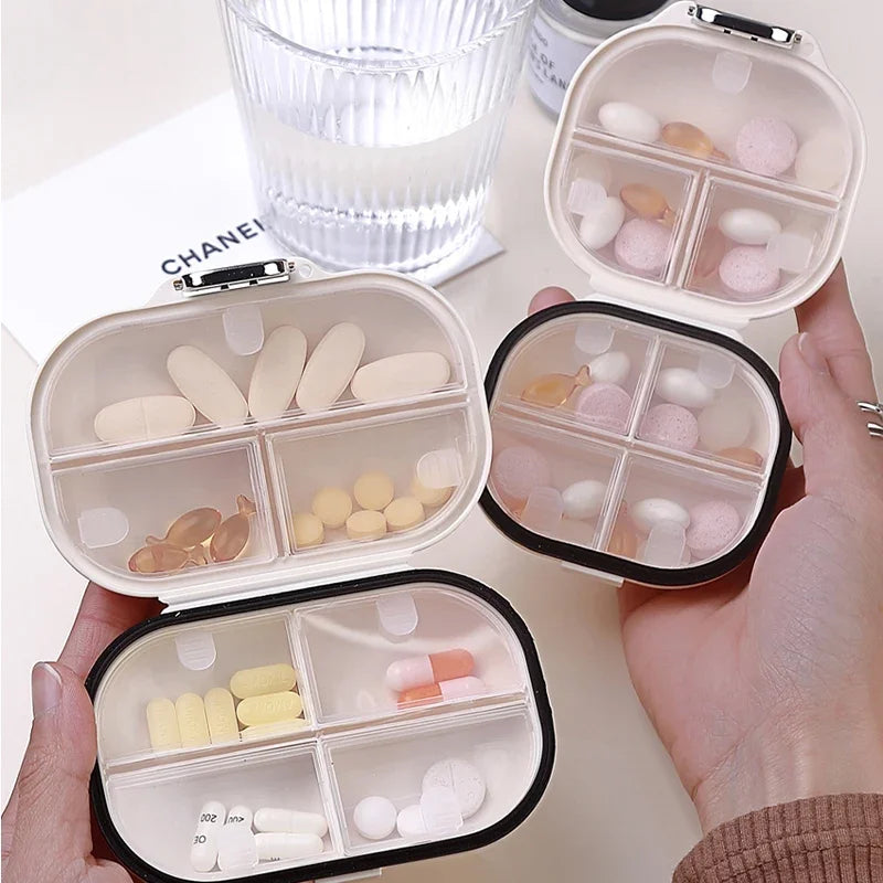 Wholesale waterproof 7-day pill storage box Organizer Medicine Small Mini pill box Plastic cutter Weekly portable pill box