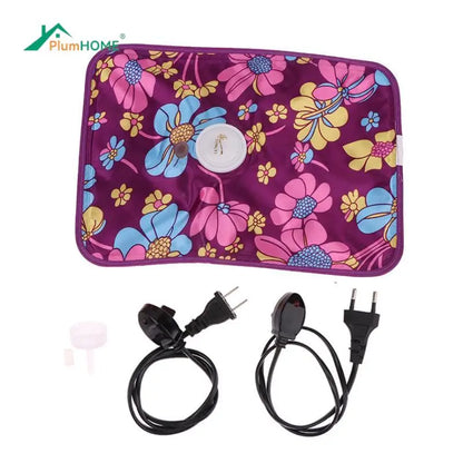 1PC Rechargeable Electric Hot Water Bottle Hand Warmer Heater Bag For Winter 1100ml EU/US Plug