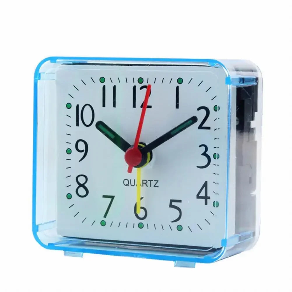 Compact Square Quartz Alarm Clock | Perfect for Kids & Travel