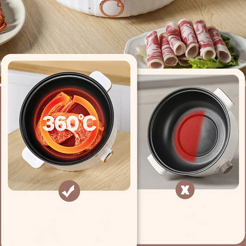 Mini Portable Electric Cooker – Double Layer Non-Stick Hot Pot