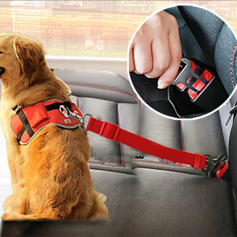 Adjustable Pet Harness | Cat & Dog Seat Belt for Travel