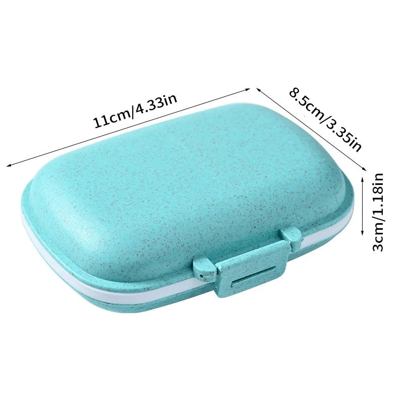 8 Grids Mini Pill Case Plastic Travel Medicine Box Cute Small Tablet Pill Storage Organizer Box Holder Container Dispenser Case