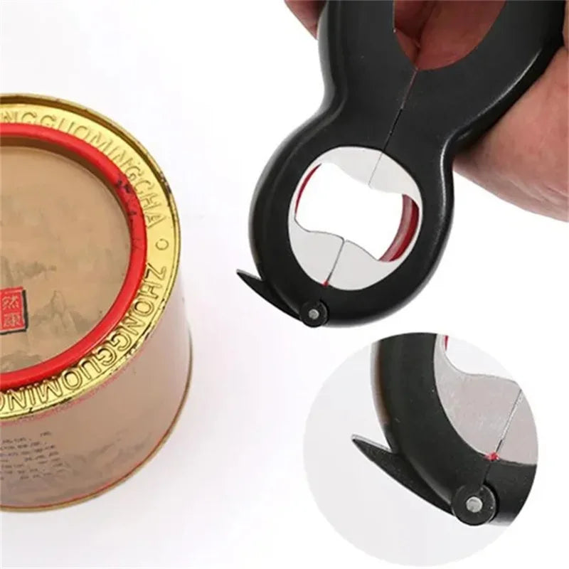 6 In 1 Bottle Opener Multifunctional Screw Cap Jar Can Openers Lid Grip Opener Home Camping Safety Can Opener Kitchen Gadgets