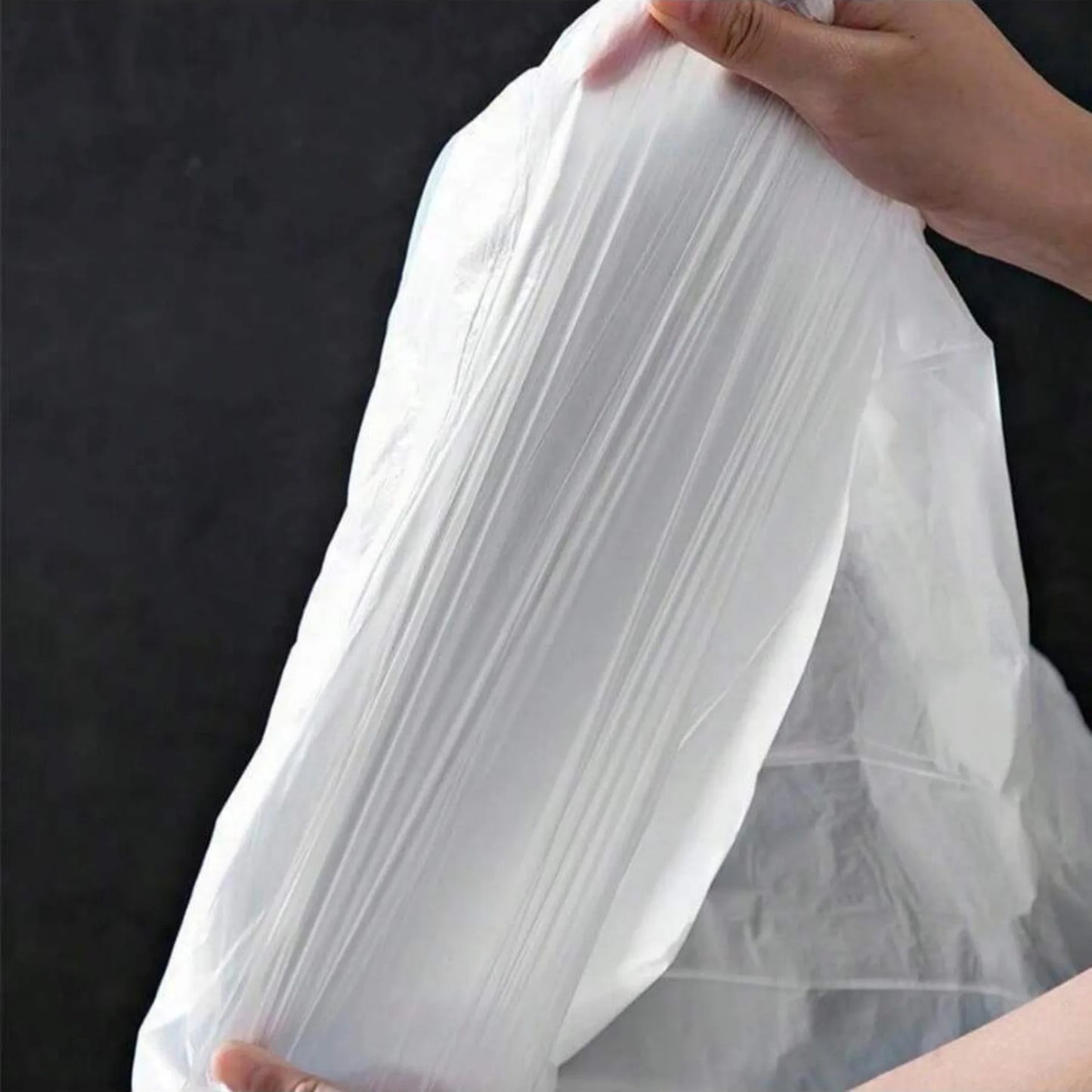 45X50 Household Garbage Bag Drawstring Large Thickening Portable Pull Bag White Plastic Bag