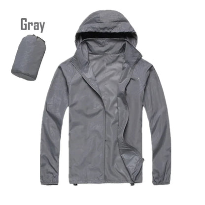 Camping Rain Jacket for Men & Women - Waterproof UV Protection