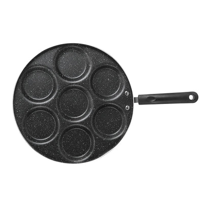 Non Stick Frying Pan 7 Holes for Eggs & Burgers - Kitchen Cookware