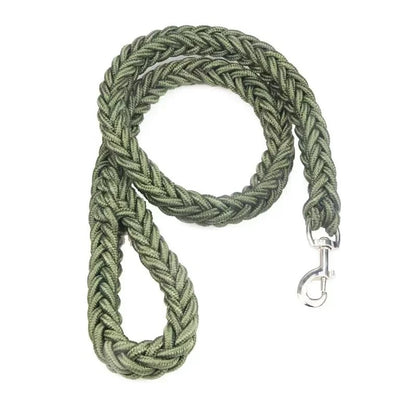 Nylon Braided Dog Leash – Durable Traction Rope for Large Dogs