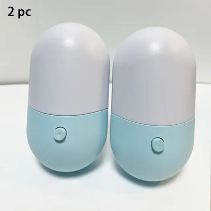 2 PC Led Mini Night Light Switch Plug In Led Lighting Eye Protection Night Lamp Use For Bedside Baby Feeding Decoration Bedroom