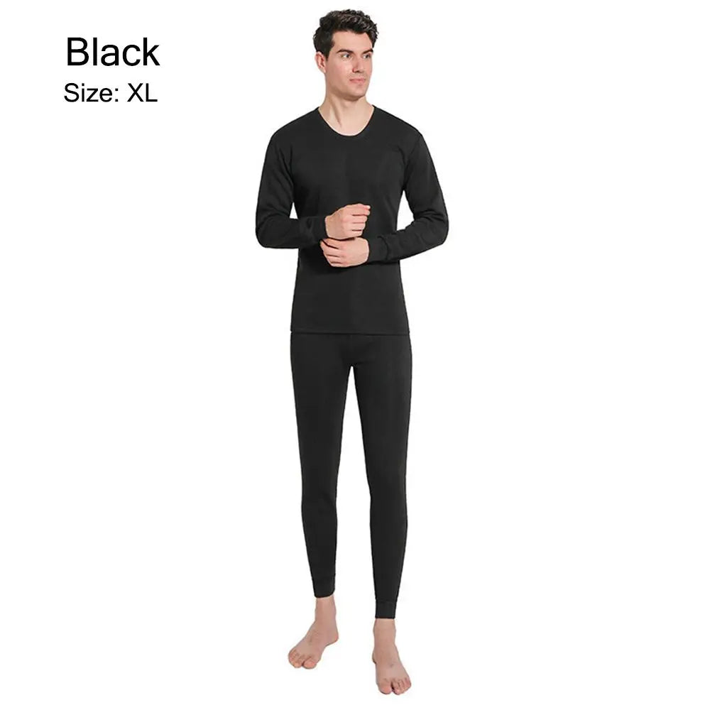 Thermal Underwear Set for Men - Soft Fleece Lined Top & Bottom