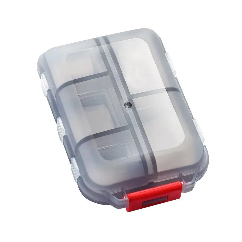 Convenient Travel Pill Organizer Dispenser Portable Pocket Pharmacy Medicine Box Small Case 10 Grids Storage Vitamin Fish Oil