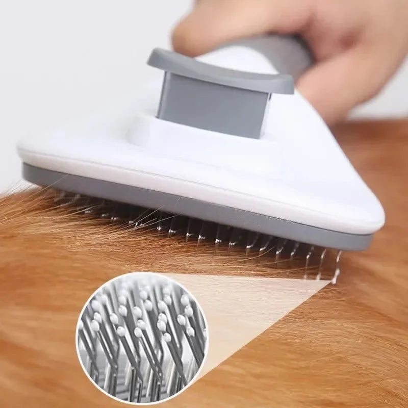 Self-Cleaning Pet Hair Remover Brush for Dogs & Cats – Dematting Grooming Tool