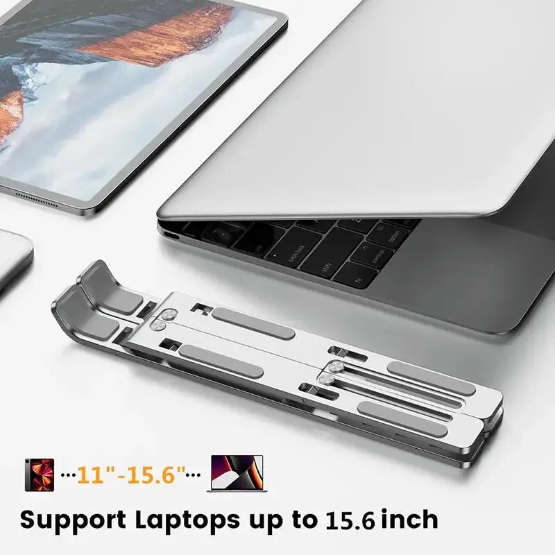 Portable Aluminum Laptop Stand for MacBook Air/Pro & PC | Foldable Ergonomic Design