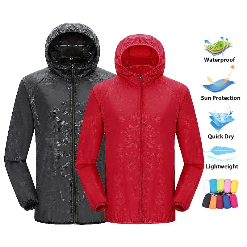 Unisex Waterproof Hiking Jacket - Quick Dry Outdoor Coat