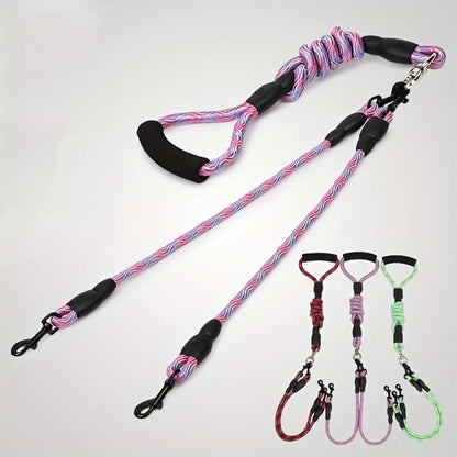 Dual Head Dog Walking Rope – Anti-Winding & Detachable Leash