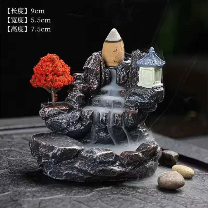 Mountain River Incense Burner | Backflow Aroma Zen Decor