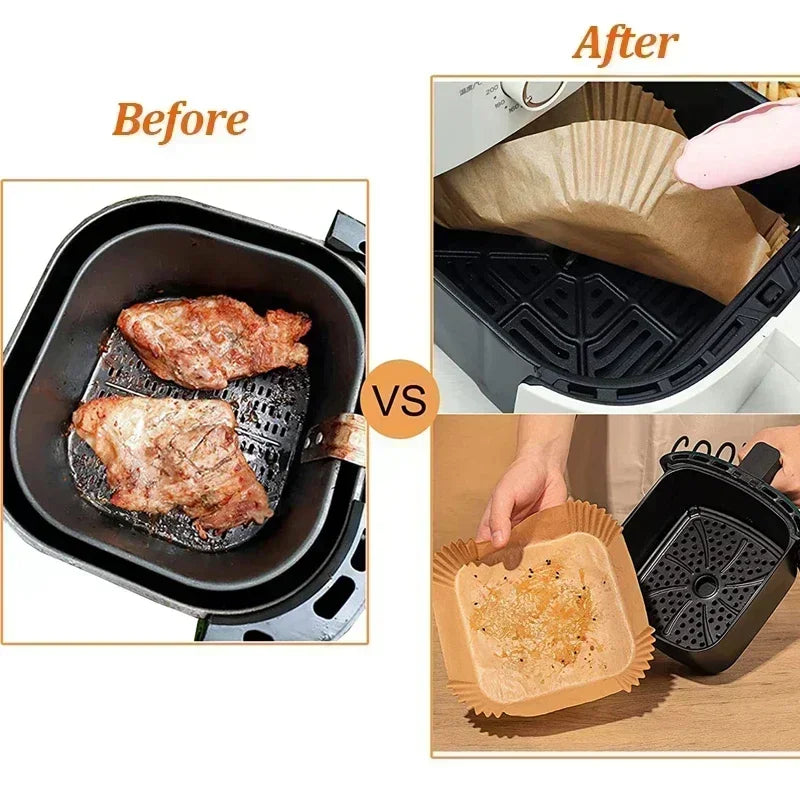 Air Fryer Liners – Disposable Non-Stick BBQ & Pastry Pads