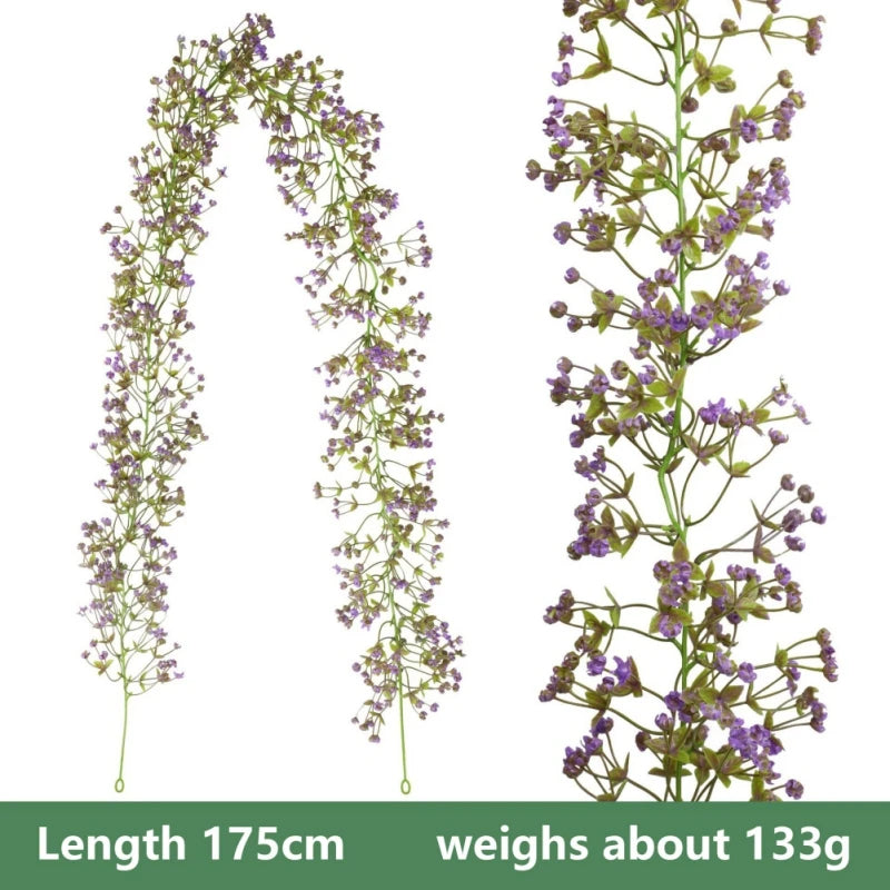 Artificial Baby's Breath Flower Vine Wedding Decoration 175cm