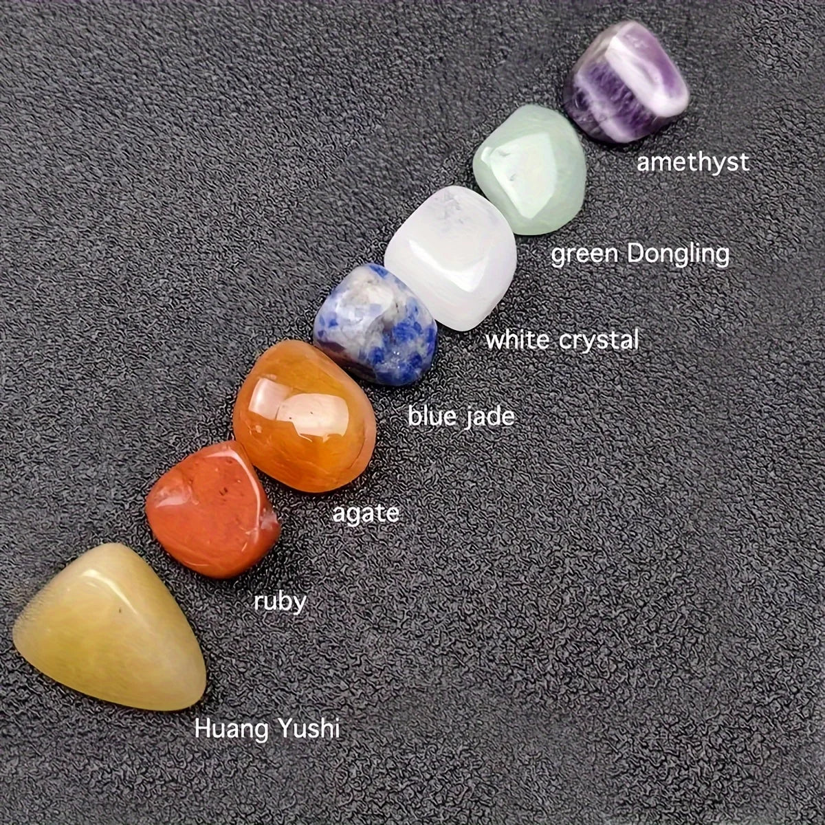 Crystal healing chakra stones Pillar Set | Yoga Energy & Home Decor Gift