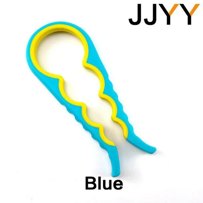 JJYY Multi-functional 4-in-1 Can and Jar Lid Screwer Non-slip Twist Bottle Opener Multifunctional Can and Jar Opener Kitchenware