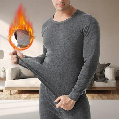 Winter Men’s Thermal Underwear Set - Plus Velvet Pajamas & Leggings