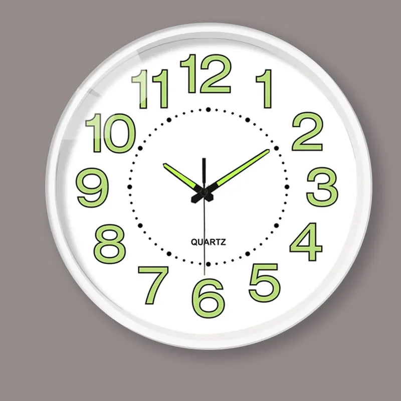 Stylish 8-Inch Nordic Glow-in-the-Dark Wall Clock