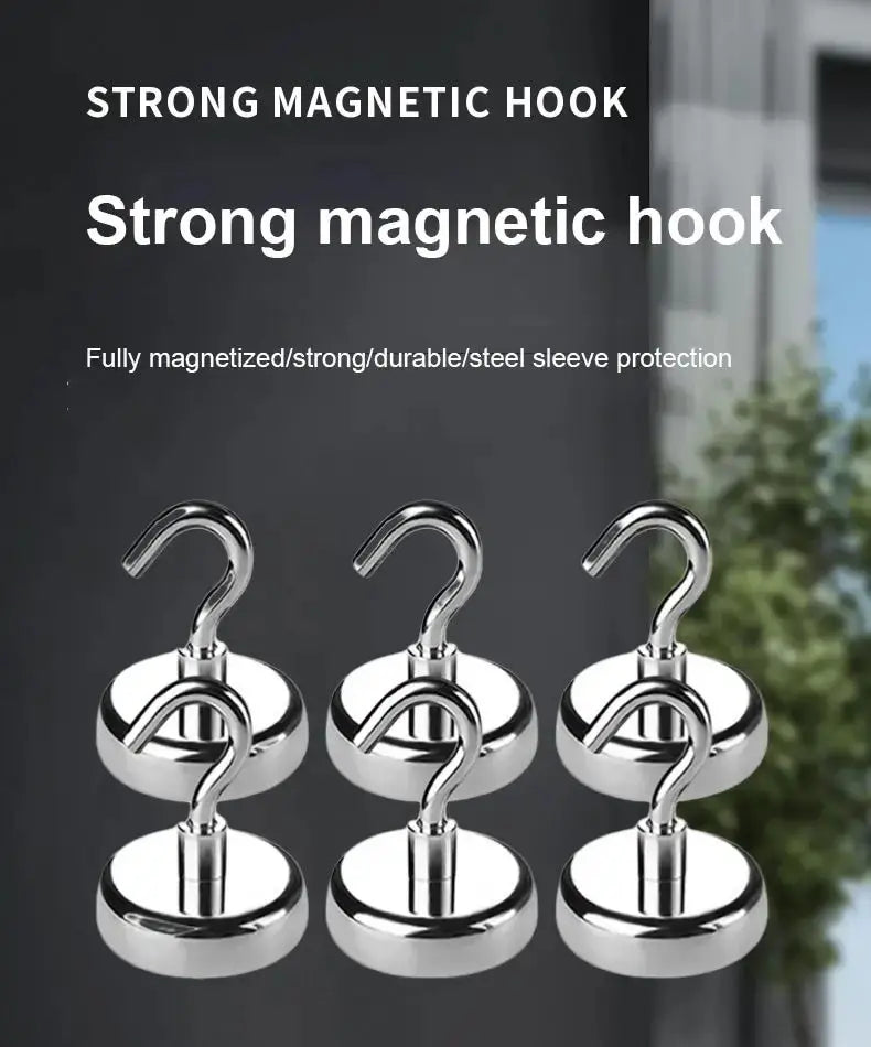 Strong Magnetic Hooks – Multi-Purpose Storage for Home & Kitchen