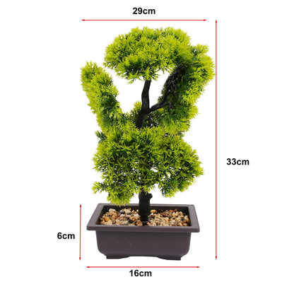 Pine Potted Artificial Bonsai Plant for Home & Office Decor