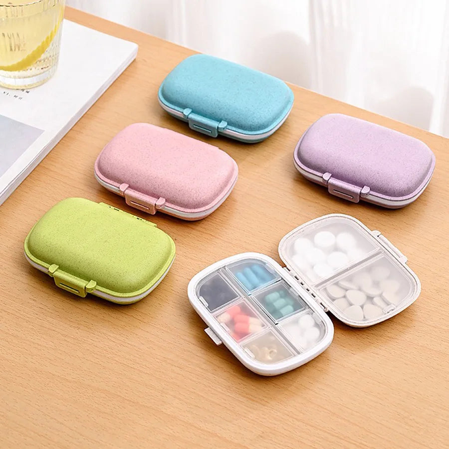 8 Grids Mini Pill Case Plastic Travel Medicine Box Cute Small Tablet Pill Storage Organizer Box Holder Container Dispenser Case