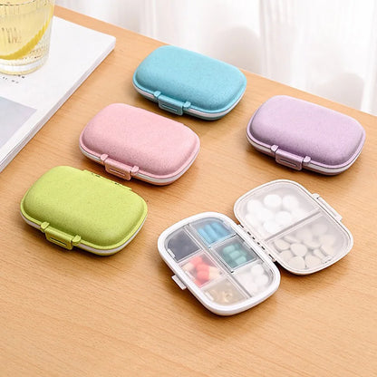 8 Grids Mini Pill Case Plastic Travel Medicine Box Cute Small Tablet Pill Storage Organizer Box Holder Container Dispenser Case