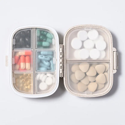 8 Grids Mini Pill Case Plastic Travel Medicine Box Cute Small Tablet Pill Storage Organizer Box Holder Container Dispenser Case