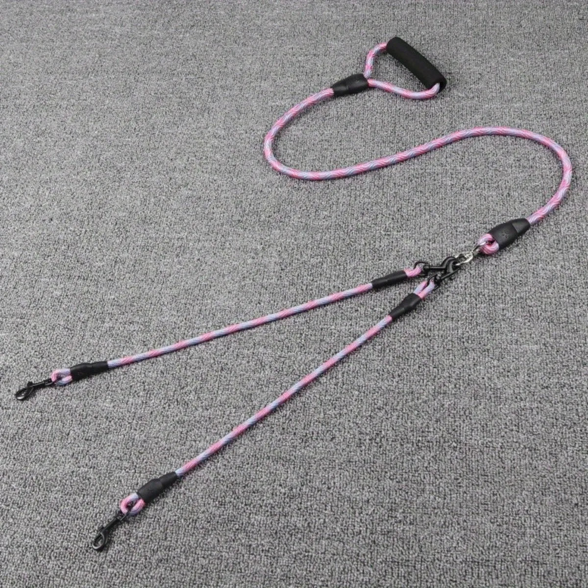 Dual Head Dog Walking Rope – Anti-Winding & Detachable Leash