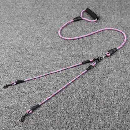 Dual Head Dog Walking Rope – Anti-Winding & Detachable Leash