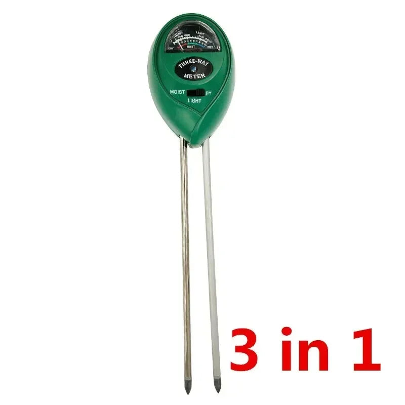 3-in-1 Soil Tester | Moisture, Light, pH Meter for Gardens