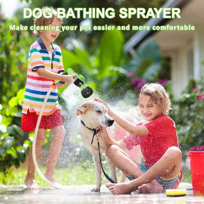 8-in-1 Dog Shower Sprayer | High-Pressure Pet Bath & Garden Tool