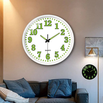 Stylish 8-Inch Nordic Glow-in-the-Dark Wall Clock