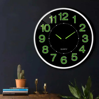 Stylish 8-Inch Nordic Glow-in-the-Dark Wall Clock