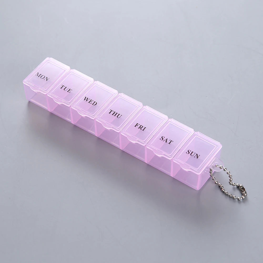 7-Day Pill Organizer | 3 Colors, 21 Compartments for Vitamins & Medicine