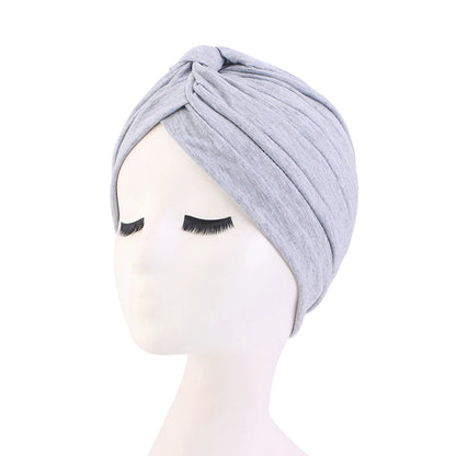 New Women Muslim Turban Cap Wrap Head Scarf Knotted Headbands bonnet Girls Stretchy Bandanas Chemo Indian Cap islamic hijab