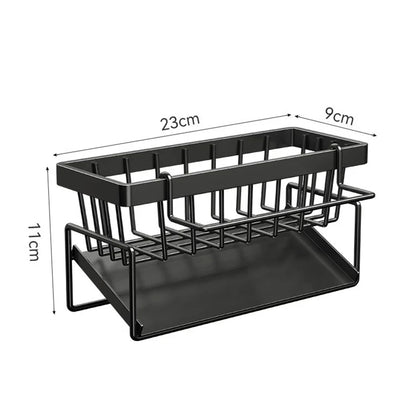 Stainless Steel Sink Organizer – Self-Draining Soap & Sponge Holder