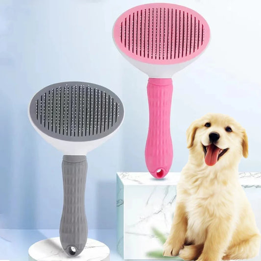 One-Click Hair Removal Pet Comb – Automatic Cat & Dog Grooming Brush